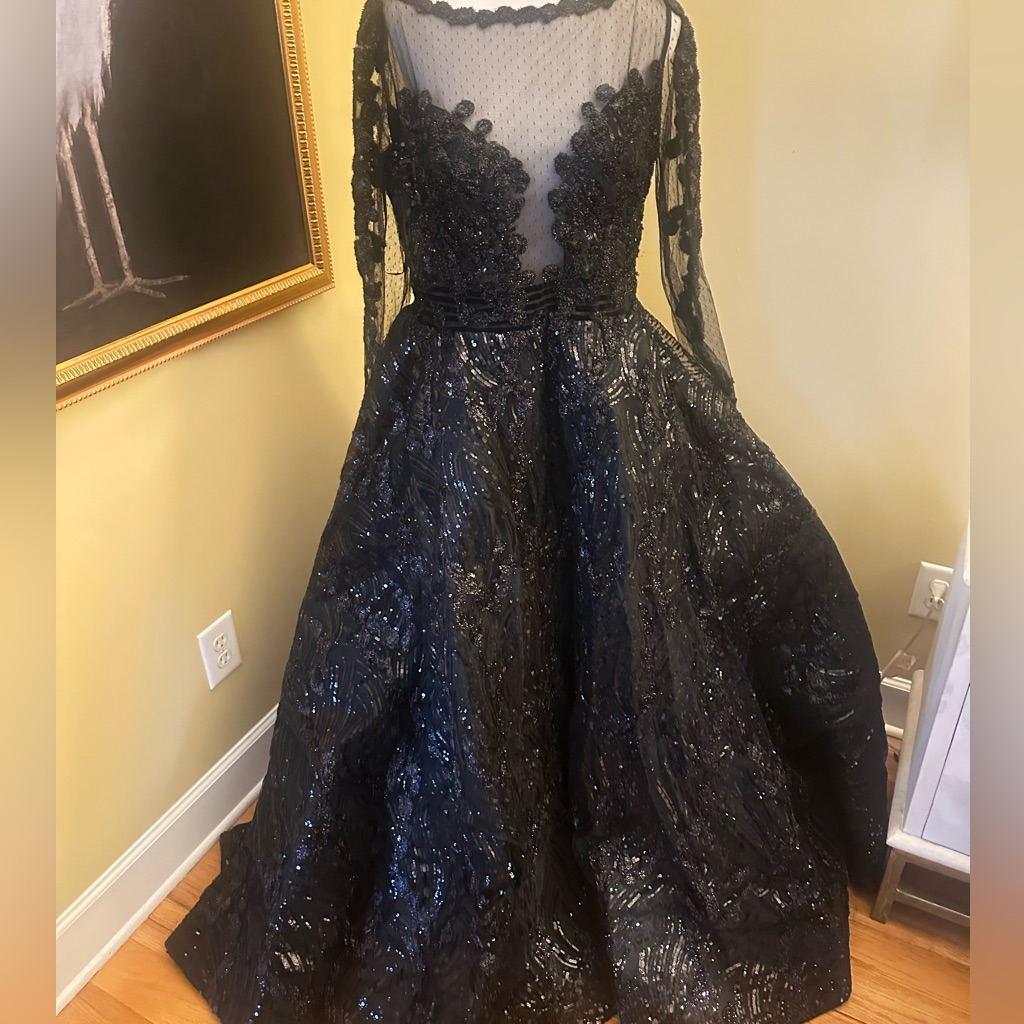 Nwt! Azzure Couture Fully Sequined Ballgown — image 4 of 8